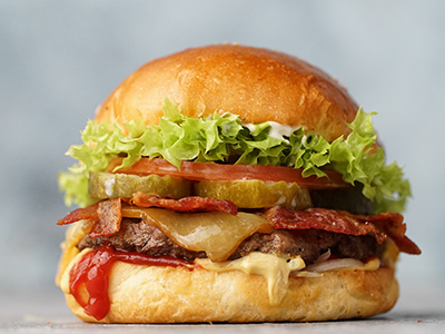 Smokey Cheddar Bacon Burger