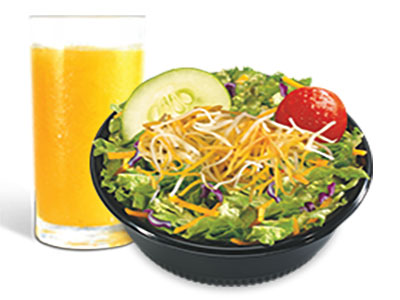 Salad And Orange Juice
