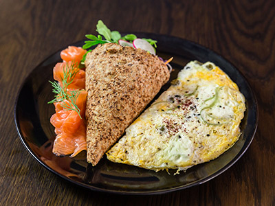 High Protein Omelette Salmon